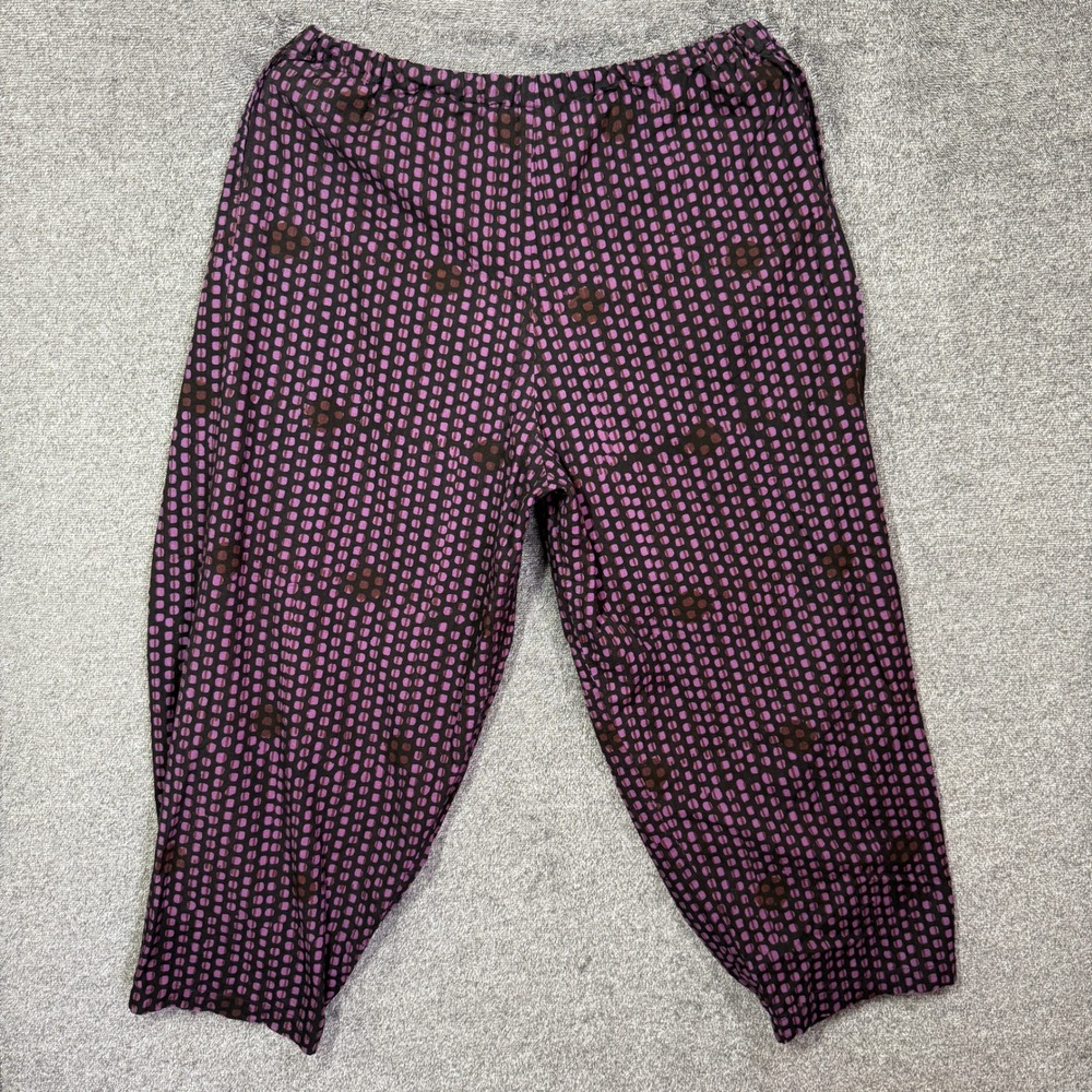 Marketplace Handwork of India Pants Womens SM Purple Cotton Harem Kantha Patch - Picture 6 of 9
